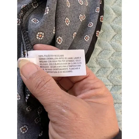 Ava & Viv Mermaid Hem Maxi Dress Size 2X Black Micro Floral Slip Sundress - Picture 12 of 12